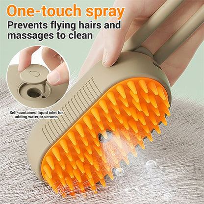 WufBed™: Steam Brush for Pet Dogs and Cats